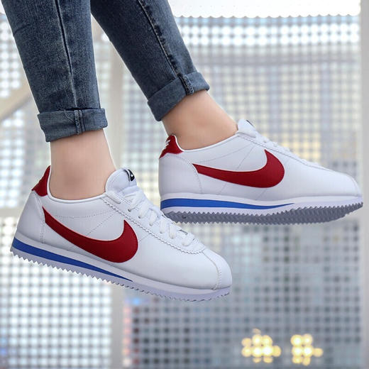 NIKE耐克女鞋 新款CORTEZ 红白蓝经典阿甘鞋跑步休闲运动文化鞋 807471-103 商品图0