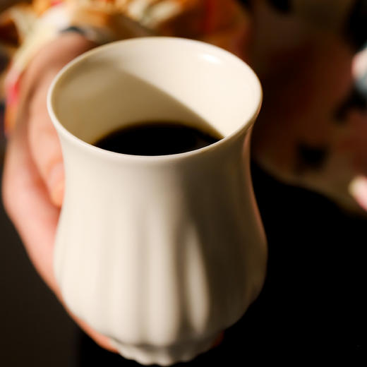 Ceremorningx融白 联名款花香杯 瓷泥米白釉闻香手冲咖啡中深美式 商品图1