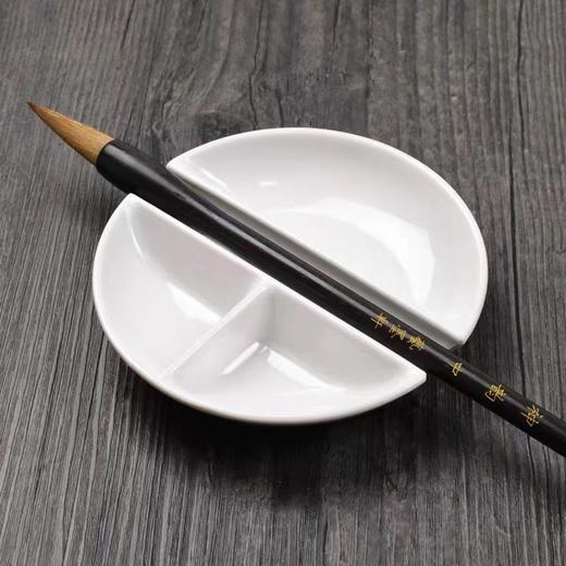多功能仿陶瓷墨碟水碟砚台调色盘笔搁盛墨汁文房书法国画工笔画调色颜料碟 商品图5