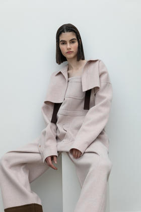 Wool,Short Coat/pastelpink