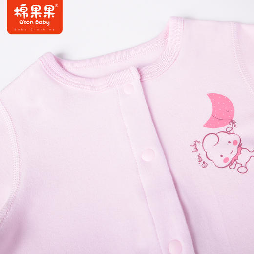 商场同款棉果果冬季科技面料女童家居外穿爬服舒适柔软自发热植物抗菌暖姜绒对开连体衣M421722422671 商品图2