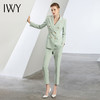IWY/绿色西装套装秋冬新款职业套装女大学生面试正装时尚女神范C11385+P11385 商品缩略图2