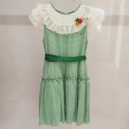 非质量问题不退换哦~Franch cat 绿条红果子连衣裙 商品图1