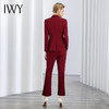 IWY/秋冬新款商务正装修身显瘦酒红色西装套装美业职业装女套装C11358+P31358 商品缩略图3
