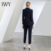 IWY/秋冬新款藏青色职业西装套装高端商务售楼处工作服修身正装C12123+P12123 商品缩略图3