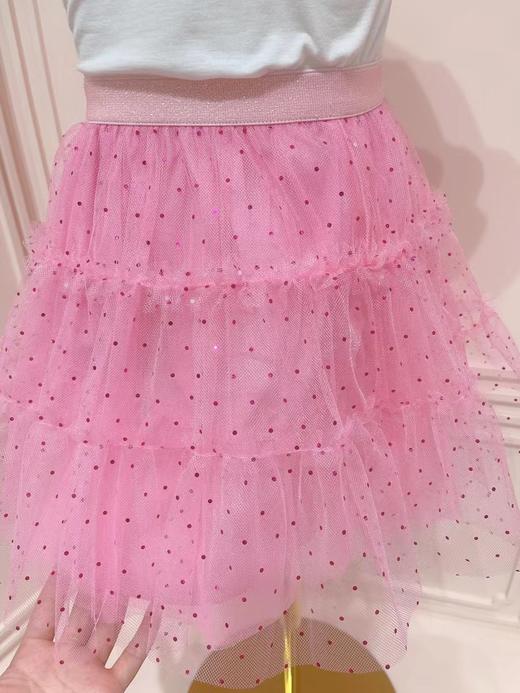 非质量问题不退换哦~French cat 法猫小猫露肩T恤   玫红点点蓬蓬裙 商品图4