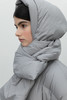 Hat,Scarf-Down Jacket"gray 商品缩略图0