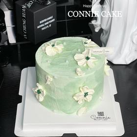 【1122】刮花绿色蛋糕