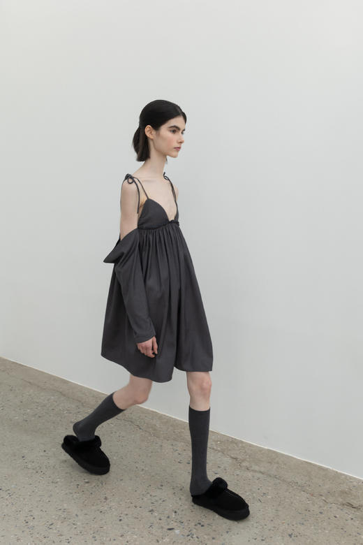 Wool,Slip Dress/gray 商品图0