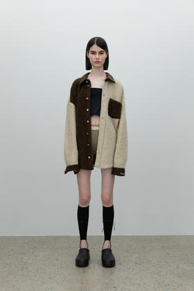 Oversized Wool Jacket/brown