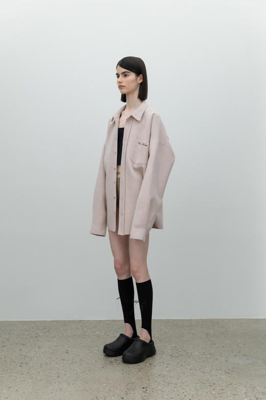 Wool,Shirt Coat/pastelpink 商品图1