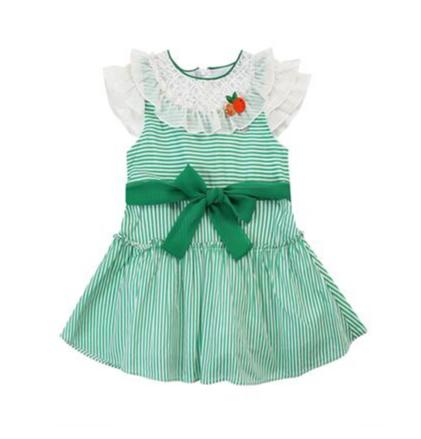 非质量问题不退换哦~Franch cat 绿条红果子连衣裙 商品图0