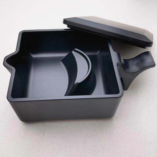 带盖墨池墨汁盒塑料方形多功能墨盒砚台笔搁笔拖墨碟笔洗仿瓷墨匣砚池学生毛笔书法文房用品1个 商品图0