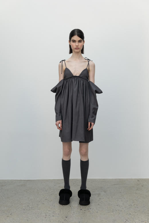 Wool,Slip Dress/gray 商品图1