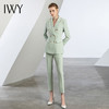 IWY/绿色西装套装秋冬新款职业套装女大学生面试正装时尚女神范C11385+P11385 商品缩略图1