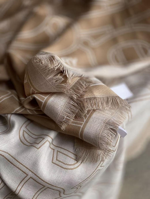 双面围巾。米色 商品图7