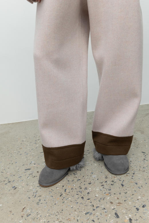 Wool "Suspenders Pants/pastelpink 商品图3