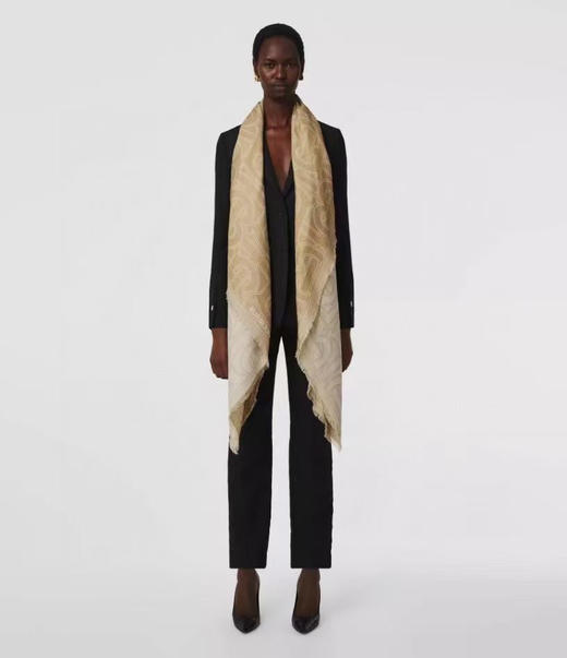 双面围巾。米色 商品图2