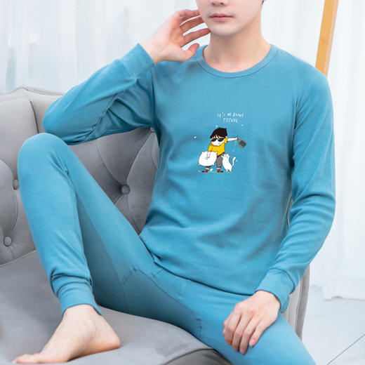 裁缝学苑MX08青少年棉秋衣秋裤纸样套装男装内衣圆领中领衣服样板 商品图0