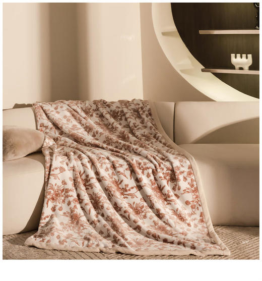 园园亲选南通家纺顶柔欧棉绒印花毯！有颜有料有温度摸着软盖得更暖 商品图2