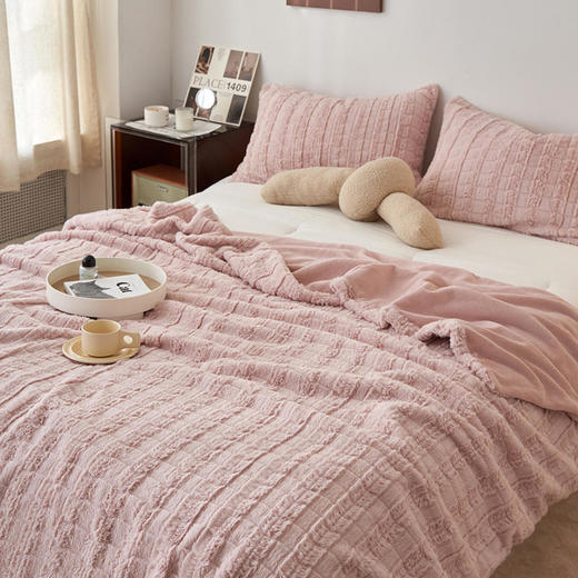 园园亲选南通家纺顶柔小贵妇濑兔毛毯！柔软紧致不掉毛冬日温暖加倍 商品图0