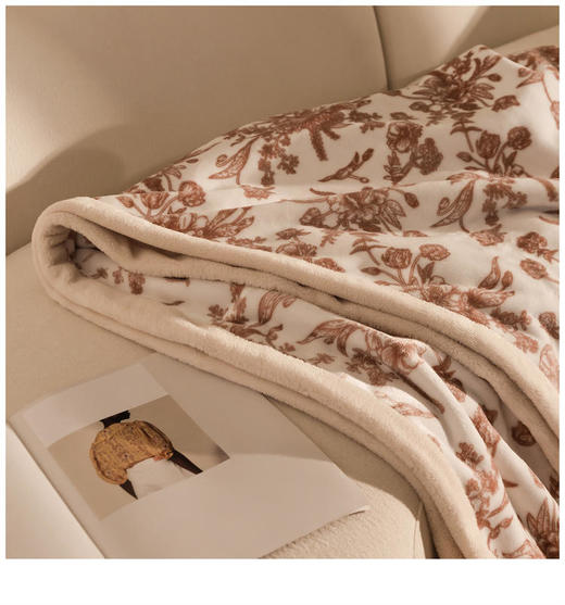 园园亲选南通家纺顶柔欧棉绒印花毯！有颜有料有温度摸着软盖得更暖 商品图4