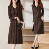 气质百搭时尚显瘦遮肉淑女风两件套毛衫连衣裙HR-YBER2299 商品缩略图8