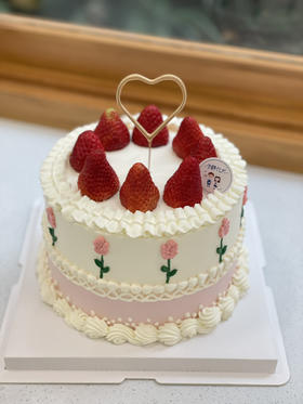 小清新草莓奶油蛋糕 下单前请仔细阅读商品详情