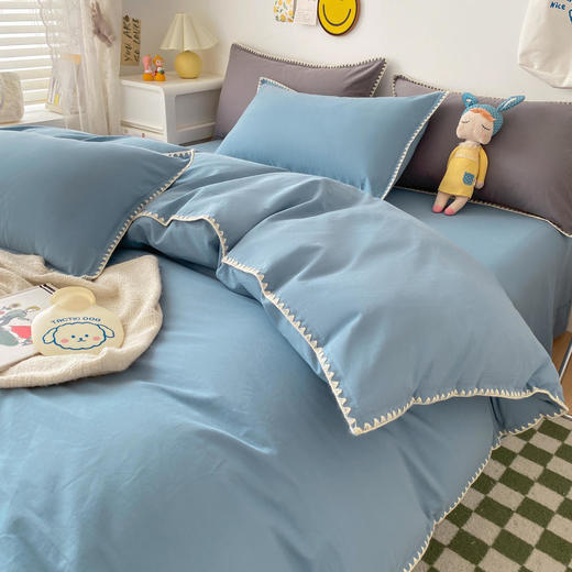 园园亲选南通家纺顶柔全棉水洗贝克边四件套！全棉面料超柔软清爽透气百搭耐看 商品图7