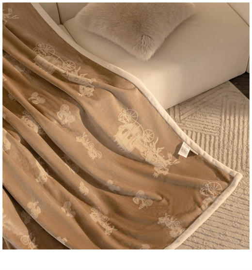 园园亲选南通家纺顶柔欧棉绒印花毯！有颜有料有温度摸着软盖得更暖 商品图1