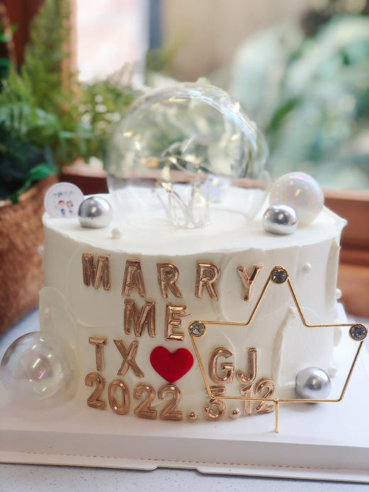 求婚系列 情侣奶油蛋糕 下单前请仔细阅读商品详情 商品图0