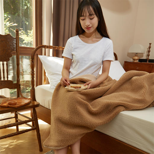 园园亲选南通家纺顶柔麦穗绒毯！柔软保暖吸湿透气被窝小太阳 商品图3