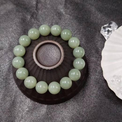 和田玉且末蓝圆珠手串-12mm左右 商品图0