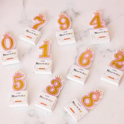 儿童彩色皇冠数字蜡烛 商品图2