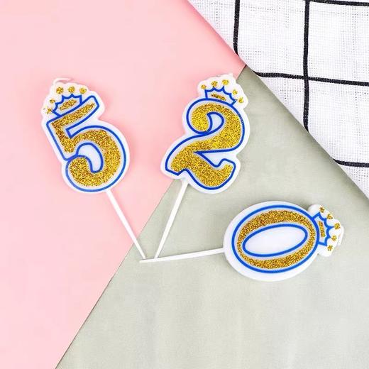 儿童彩色皇冠数字蜡烛 商品图4