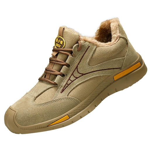 加绒冬季劳保鞋男女绝缘鞋10KV电工专用工作安全鞋多用途焊工反绒皮防砸防刺工作鞋 商品图4