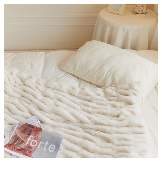园园亲选南通家纺顶柔泡泡兔毛盖毯！手感细腻舒适亲肤温暖整个冬天 商品图4
