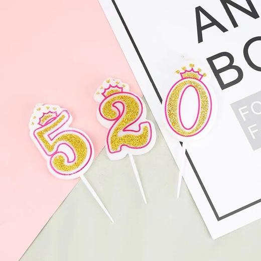 儿童彩色皇冠数字蜡烛 商品图3