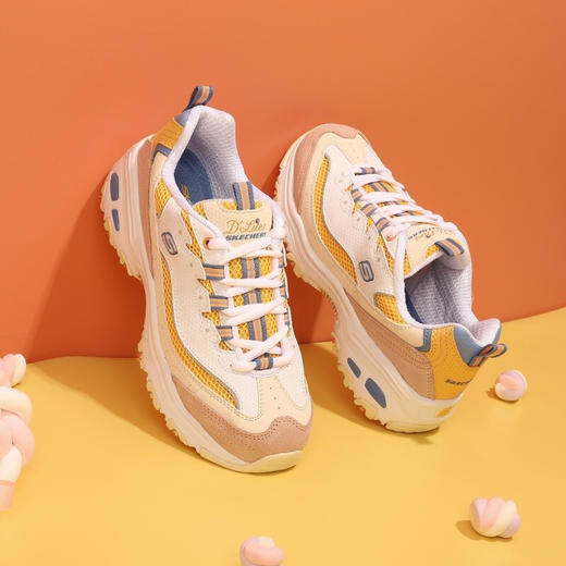 Skechers斯凯奇女鞋秋冬季时尚厚底增高拼接熊猫鞋轻质休闲撞色老爹鞋13146 -WYL 商品图0