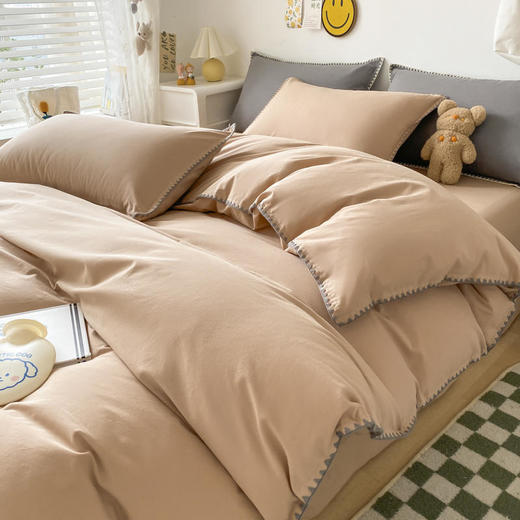 园园亲选南通家纺顶柔全棉水洗贝克边四件套！全棉面料超柔软清爽透气百搭耐看 商品图6