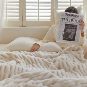 园园亲选南通家纺顶柔泡泡兔毛盖毯！手感细腻舒适亲肤温暖整个冬天