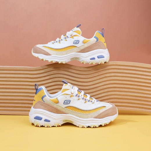Skechers斯凯奇女鞋秋冬季时尚厚底增高拼接熊猫鞋轻质休闲撞色老爹鞋13146 -WYL 商品图3