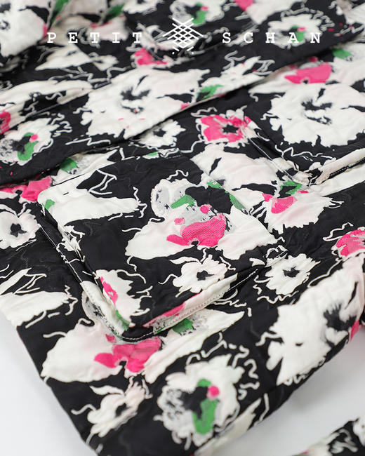 PETIT SCHAN小闪 CLO#127 full-blown flowers 莫奈花园 意大利进口提花面料设计款外套/伞裙 商品图13
