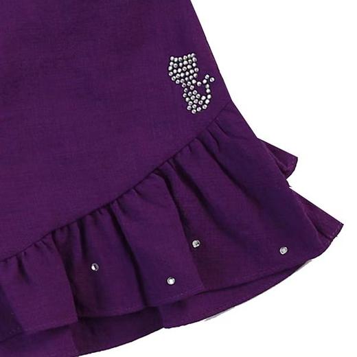 非质量问题不退换哦~Franch cat 紫色荷叶边短裤 商品图1