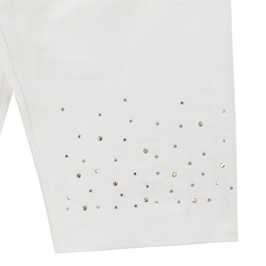 非质量问题不退换哦~Franch cat 白色小钻中裤 商品图1