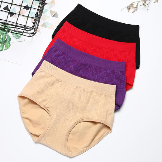 （此为单条价）女士内裤高腰收腹精梳棉美体舒适三角裤1009/1008 商品图9