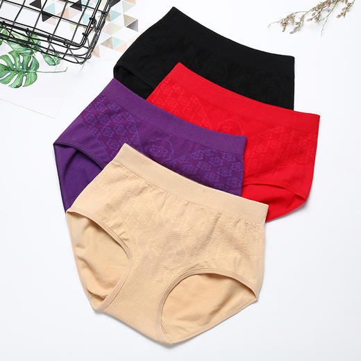 （此为单条价）女士内裤高腰收腹精梳棉美体舒适三角裤1009/1008 商品图10