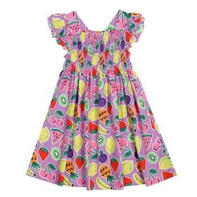 非质量问题不退换哦~Franch cat 紫色水果连衣裙