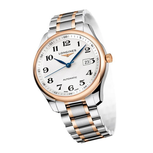 【专柜直采】Longines 浪琴 男士名匠系列18KT玫瑰金钢银色自动机芯手表 L2.893.5.79.7 商品图1