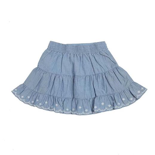 非质量问题不退换哦~Franch cat 小花牛仔小半裙 商品图3